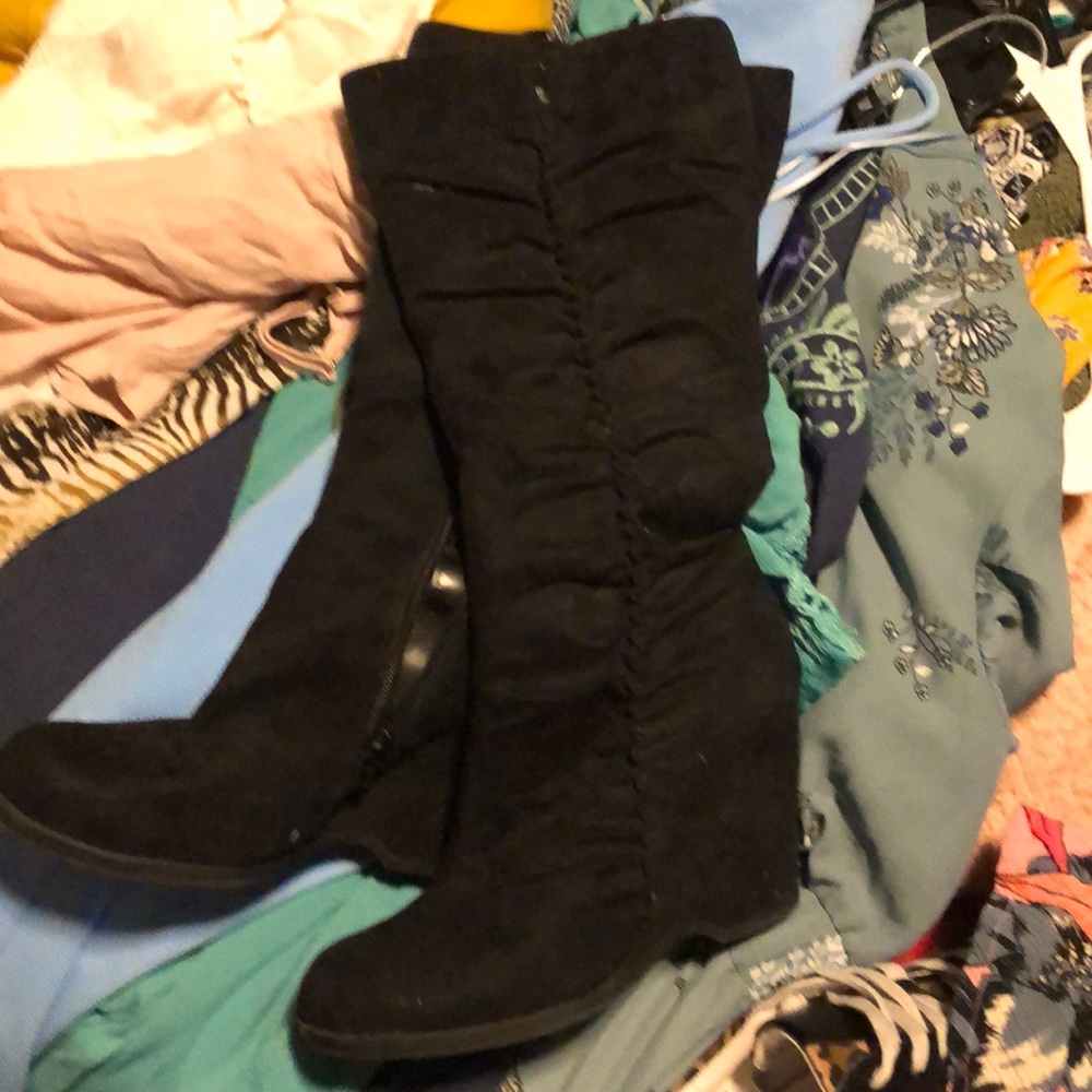 Black Mia knee high boots